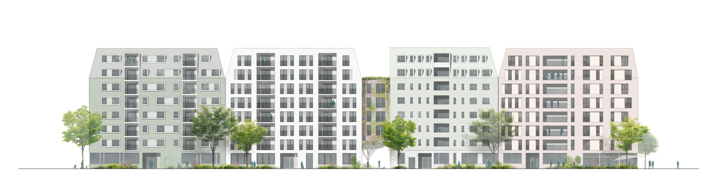 Ansicht Nord-West Frankenallee Teilbereich Ost