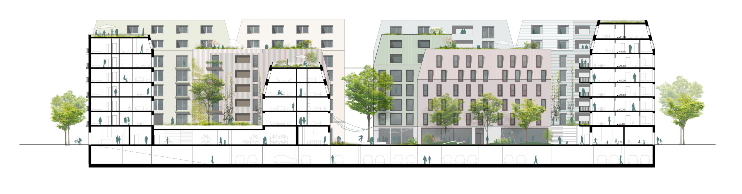 Längsschnitt A-A Teilbereich Ost